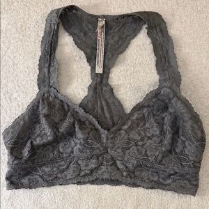 Free People Intimately Galloon Lace Racerback Bralette Deep V-neckline Wireless